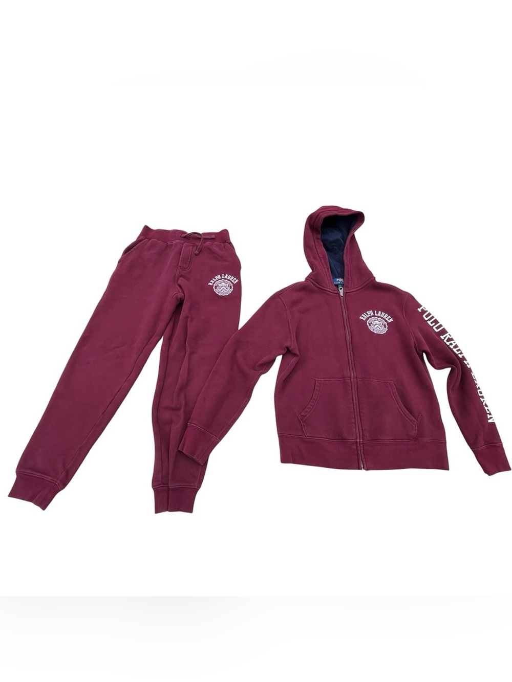 Polo Ralph Lauren Boy’s Fleece Hoodie Madison Ave Crest w/ Sweatpants SZ: M